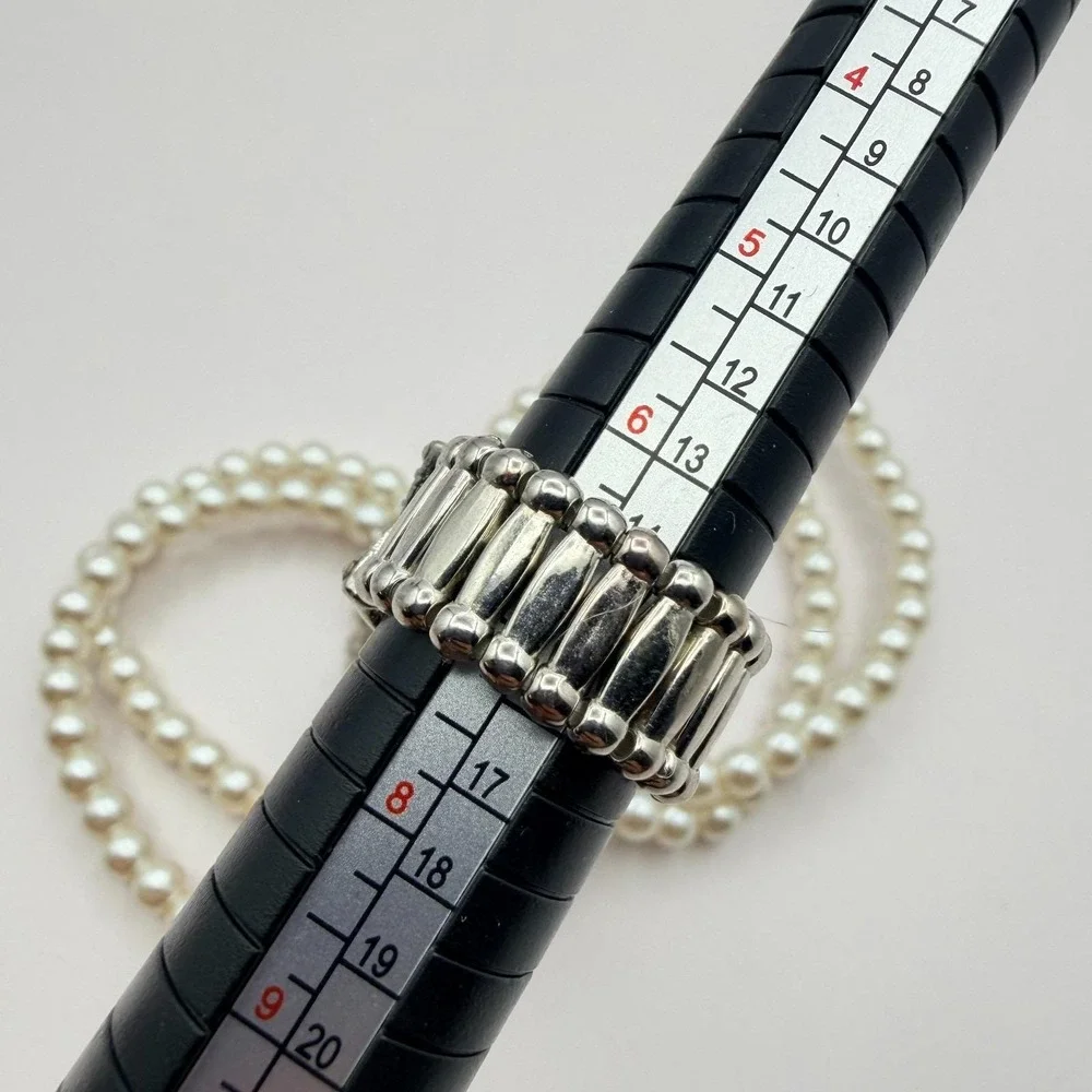 Vintage 50s Style‎ Triple Row Faux Pearl Rhinestone Statement Bracelet Jewelry